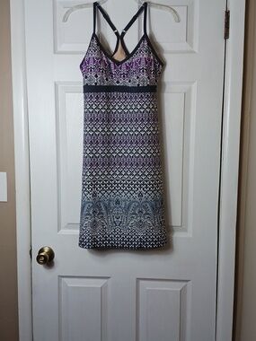 Athleta Shorebreak Racerback Swim Dress Cover Up Paisley Summer Size M